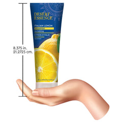 Desert Essence bottle styled in bathroom to show daily use and fresh scent benefit