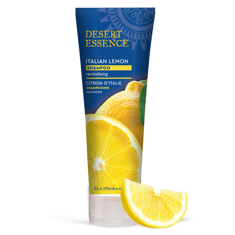 Desert Essence front bottle showing Italian Lemon label and clean citrus benefit