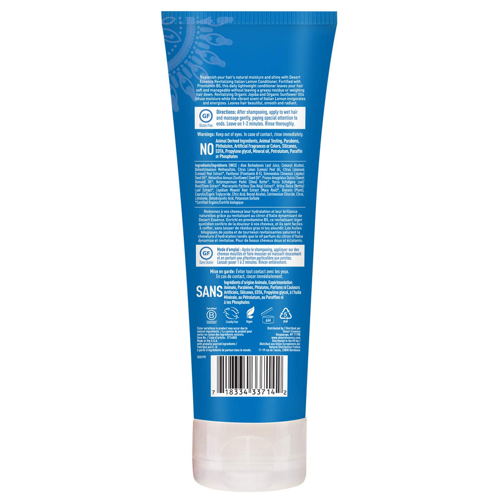 Desert Essence conditioner on bathroom shelf suggesting daily use benefits