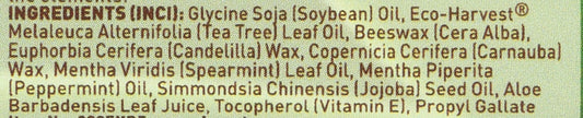 Desert Essence open applicator revealing wax stick for smooth application