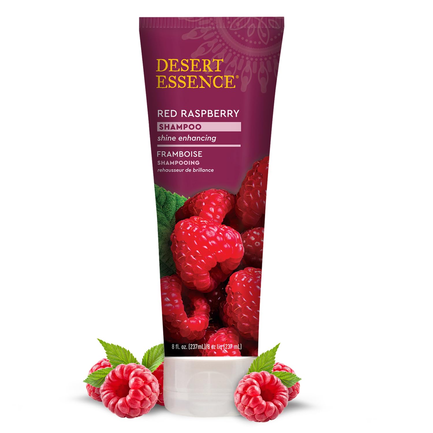Desert Essence front label showing product name and organic credentials for clarity