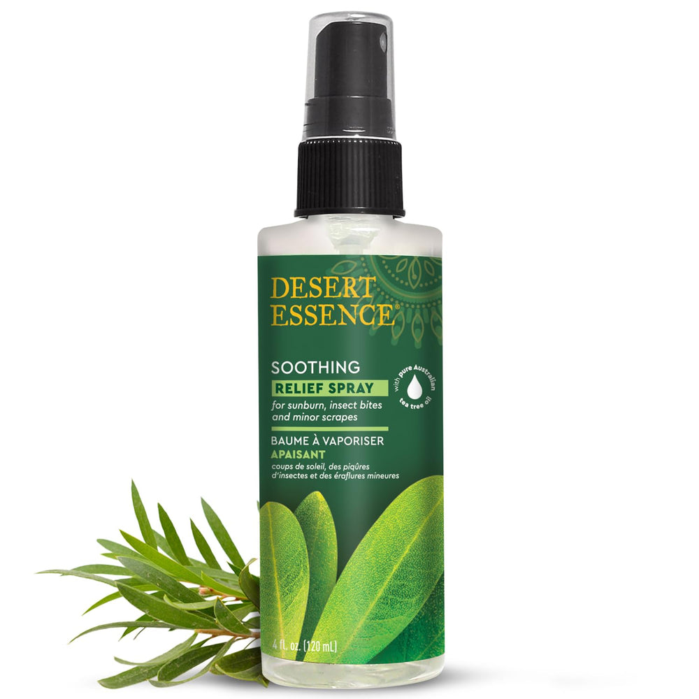 Desert Essence front bottle showing label and natural first-aid benefit