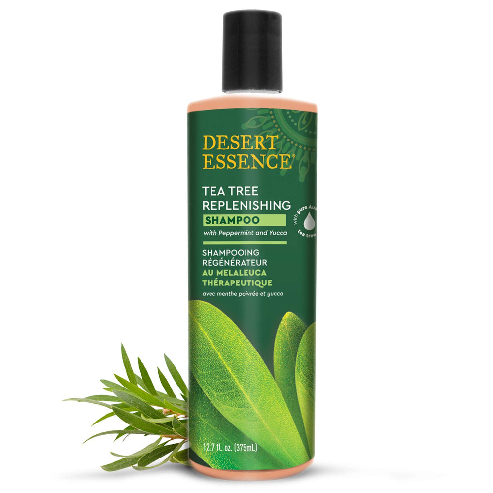 Desert Essence front bottle view showing label and product benefits