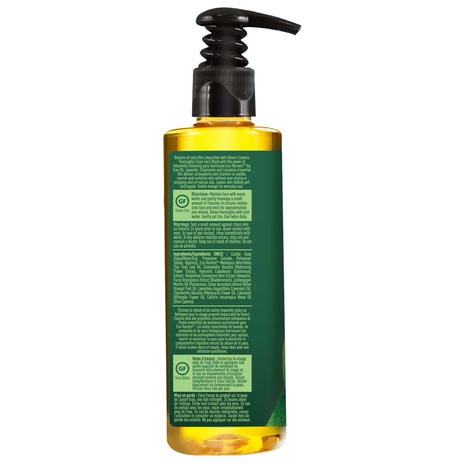 Desert Essence tea tree oil dropper highlighting natural purifying botanical benefit