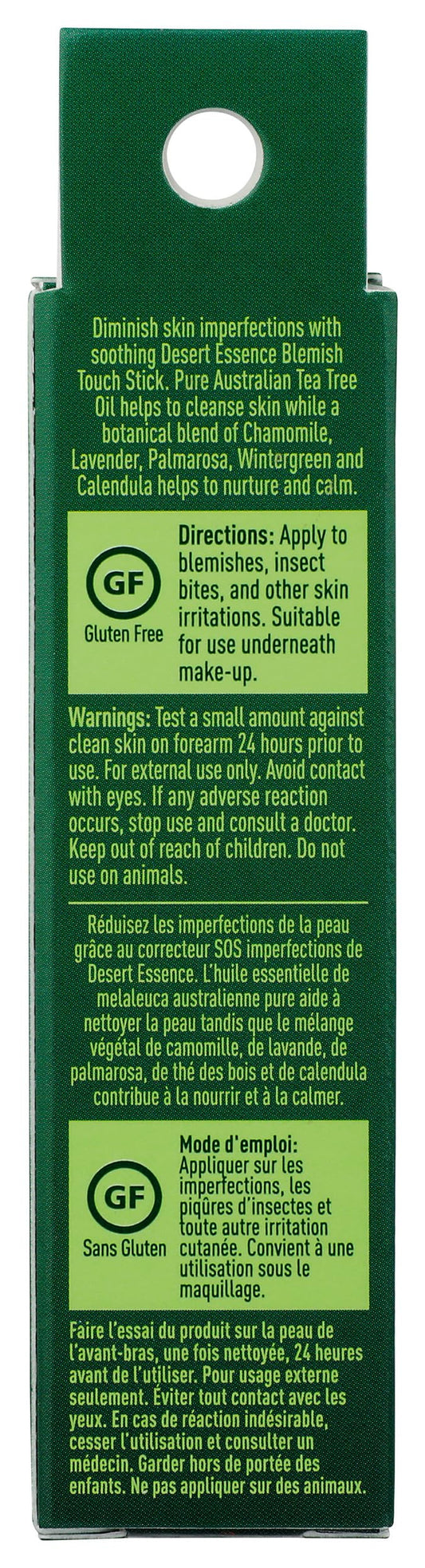 Desert Essence touch stick twist mechanism closeup showing easy application benefit