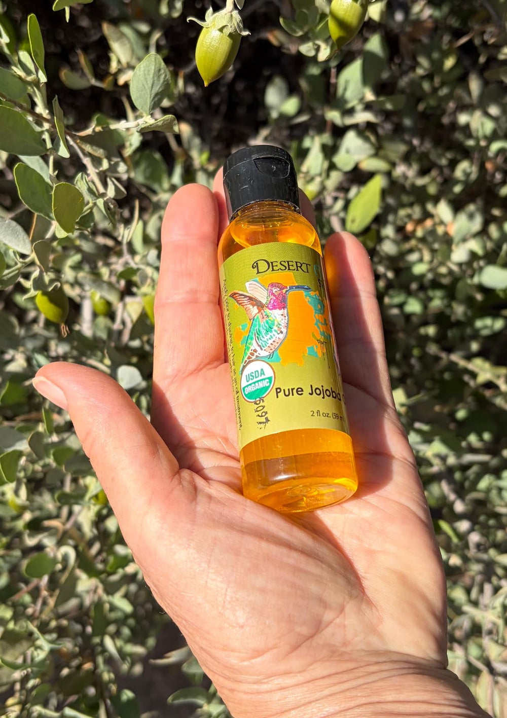 Desert Oasis Skincare close-up of oil dropper highlighting drop control