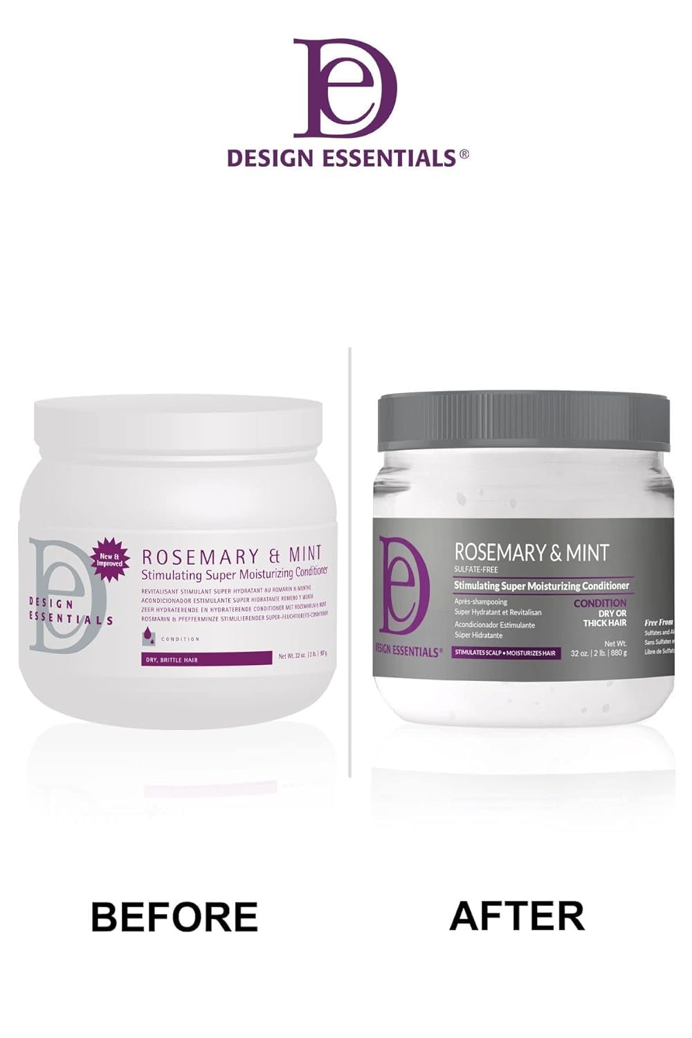 Design Essentials 32 oz jar held next to hand to show size and value