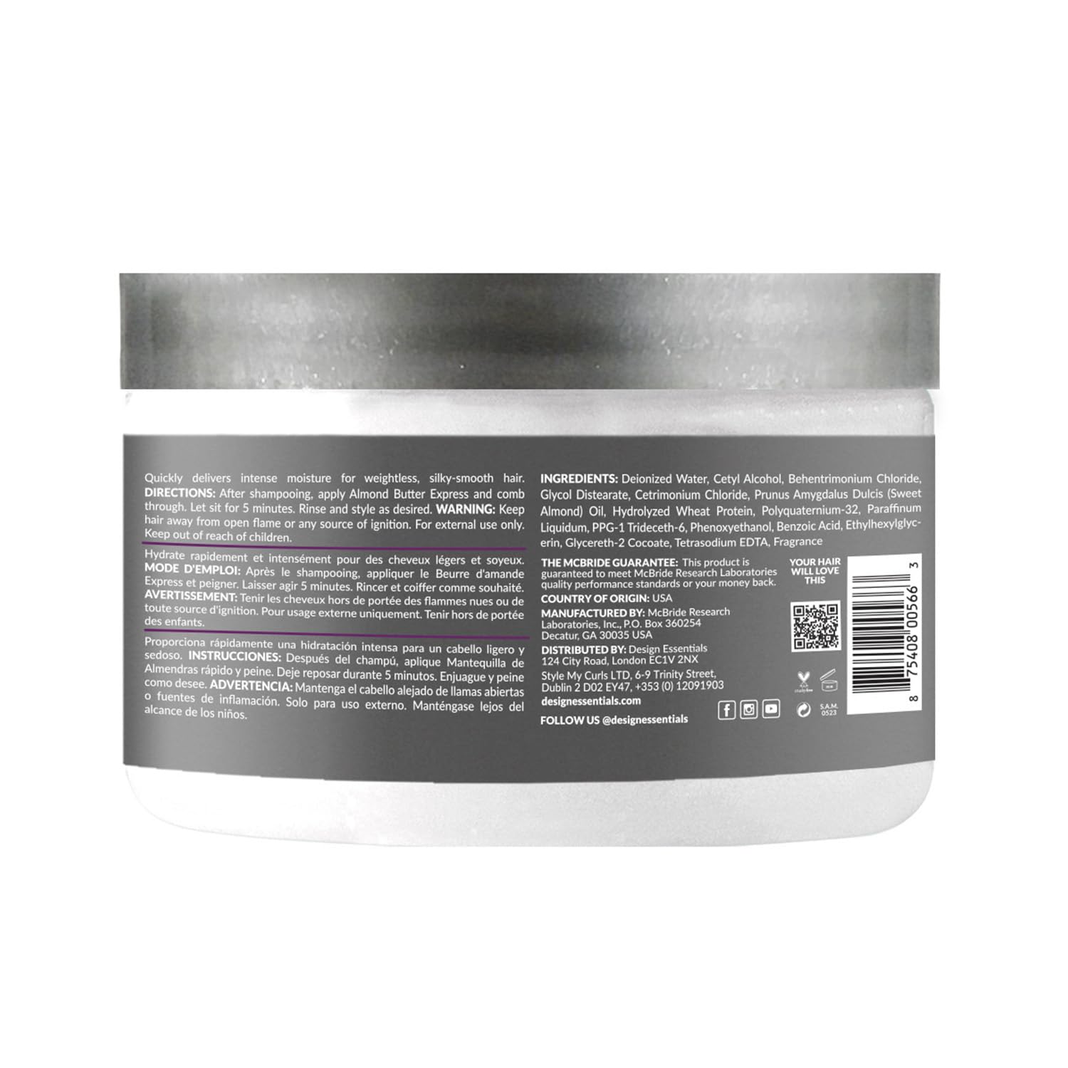 Design Essentials creamy almond-butter texture close-up showing smooth hydration