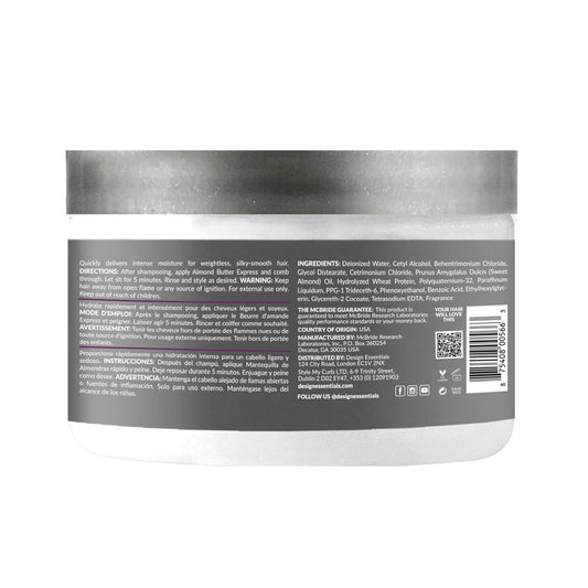 Design Essentials creamy almond-butter texture close-up showing smooth hydration