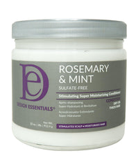 Design Essentials front bottle showing rosemary and mint, clarifies and moisturizes