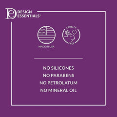 Design Essentials shampoo in shower application showing wet hair being gently massaged, aiding detangling