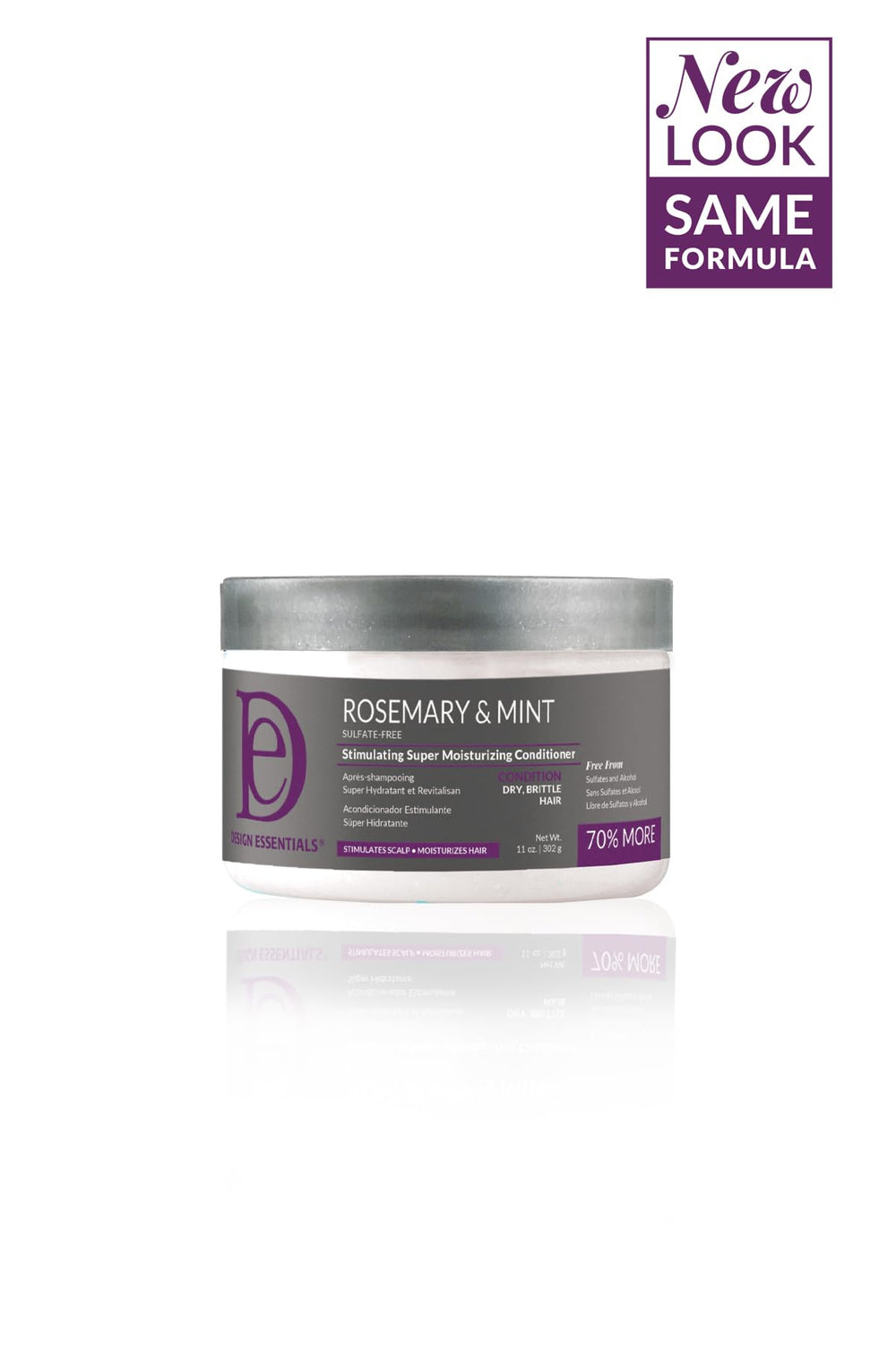 Design Essentials conditioner applied to wet hair demonstrating detangling