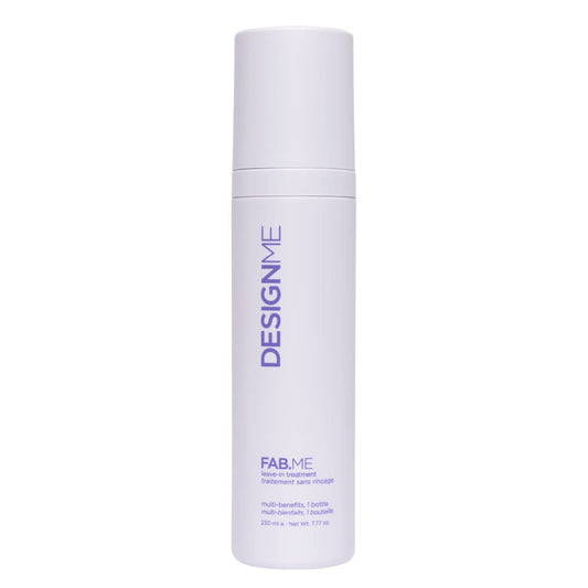 Design.Me FAB.ME front bottle showing packaging and size benefit