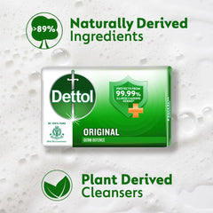 Dettol bar lathered in hand demonstrating easy foam creation