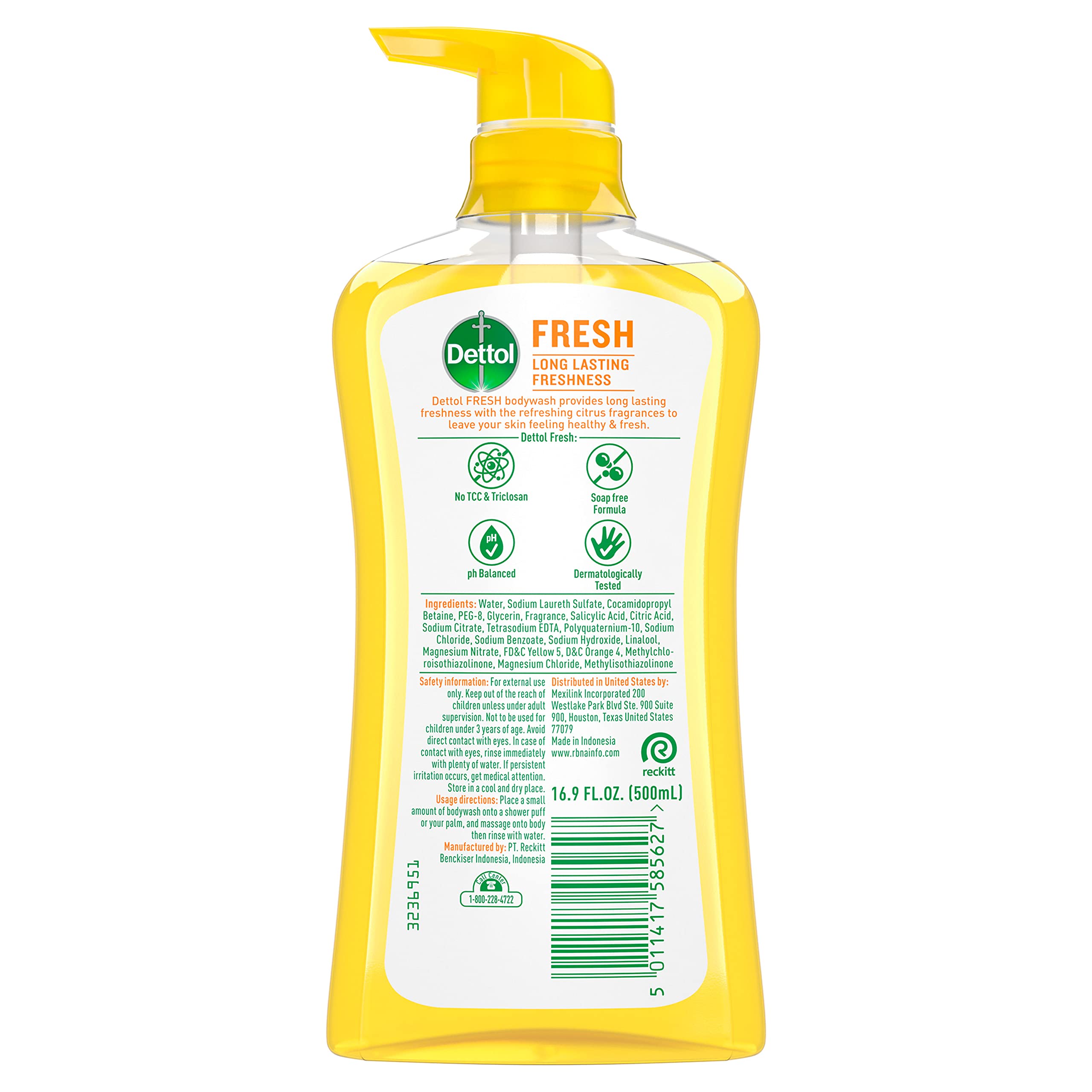 Dettol bottle cap and pump detail enabling easy dispensing