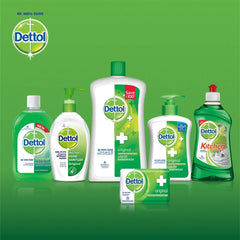 Dettol soap on bathroom shelf lifestyle shot showing everyday refreshment benefit