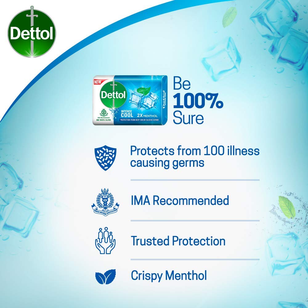 Person washing in shower using Dettol Cool Soap for daily hygienic routine