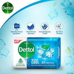 Hands creating foamy lather with Dettol Cool Soap showcasing effective cleansing