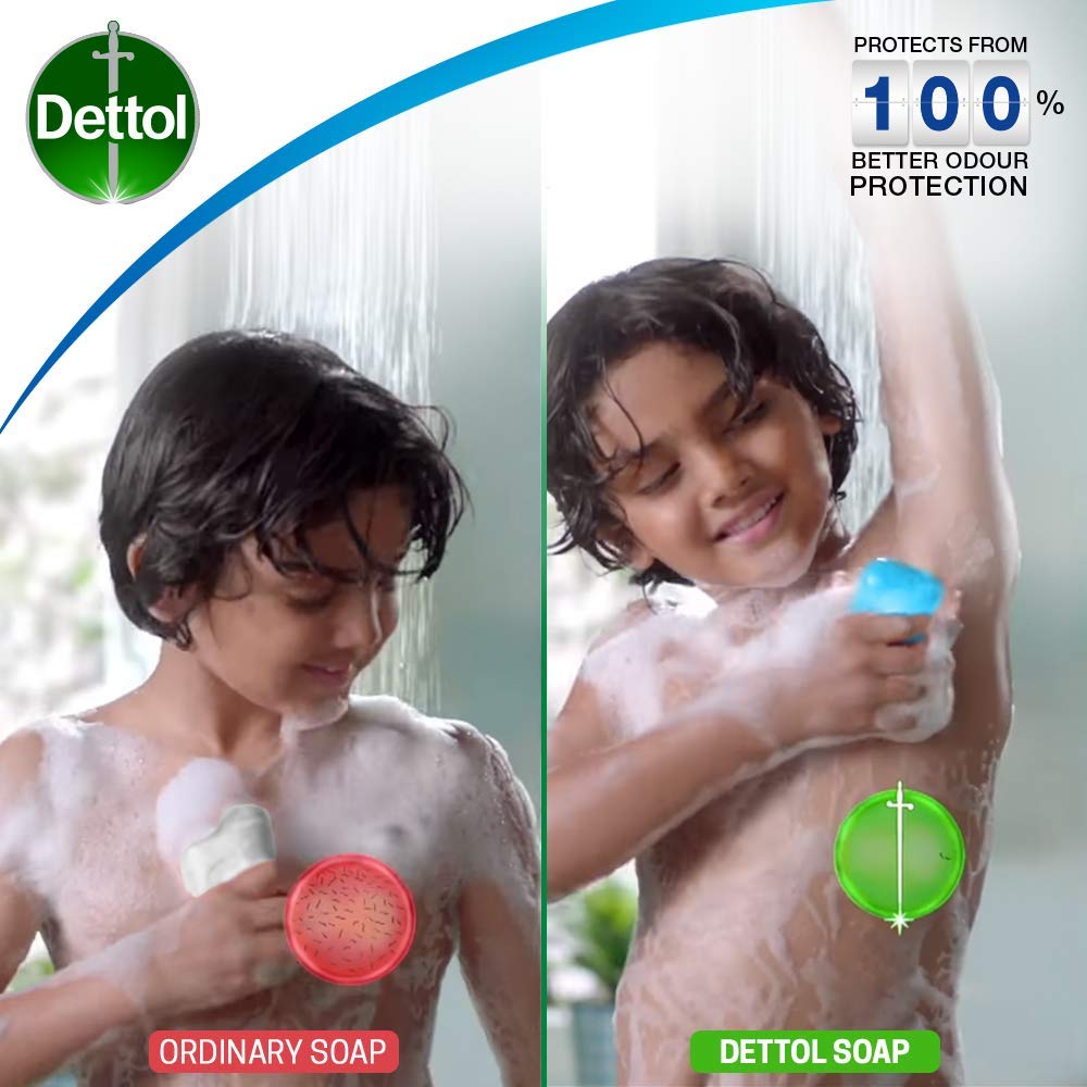 Dettol Cool Soap label detail showing ingredients and gentle formulation benefits