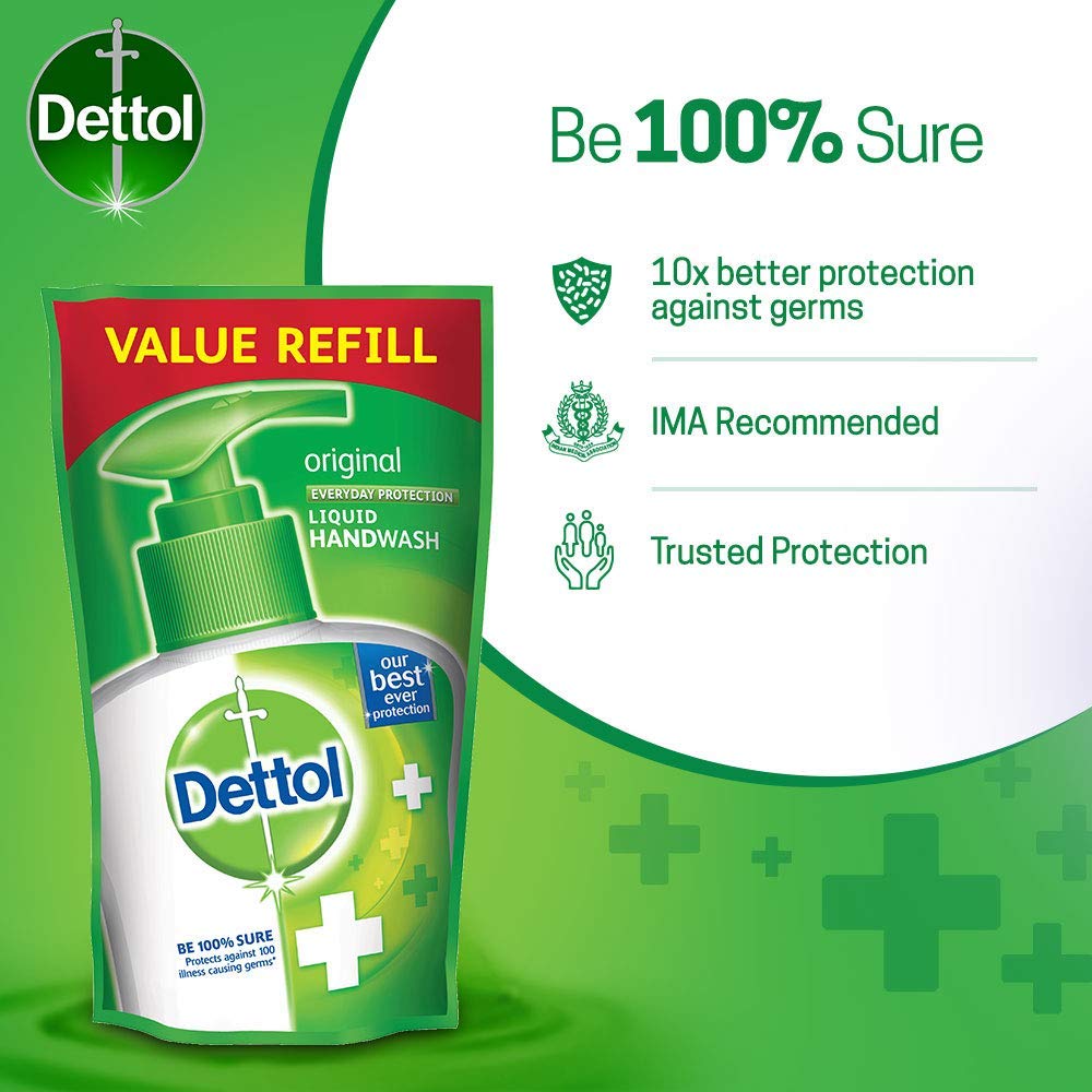 Dettol ingredient label close-up highlighting plant-derived cleansers
