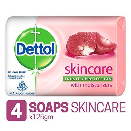 Single Dettol 125g bar top view showing compact size and everyday use