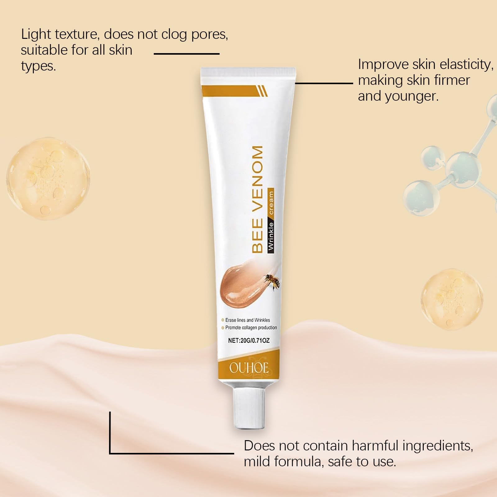 Deuiosna cream open jar with visual ingredients highlighting nourishing benefits