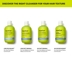 DevaCurl bottle closeup of label and ingredients highlighting clean, science-backed formula