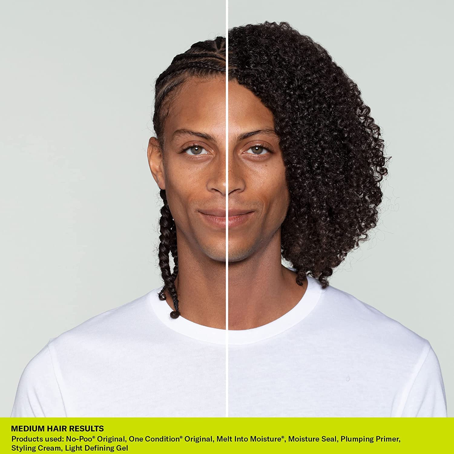 DevaCurl No-Poo Original being applied to wet curls to improve manageability