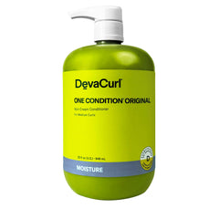 DevaCurl front packaging showing 32 fl oz bottle and lemongrass label, promoting hydration
