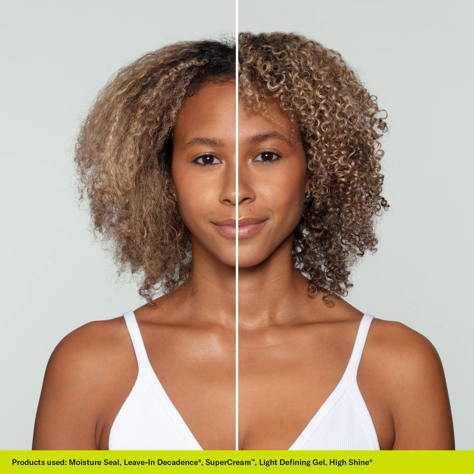 DevaCurl styling in use on curly hair demonstrating defined bounce