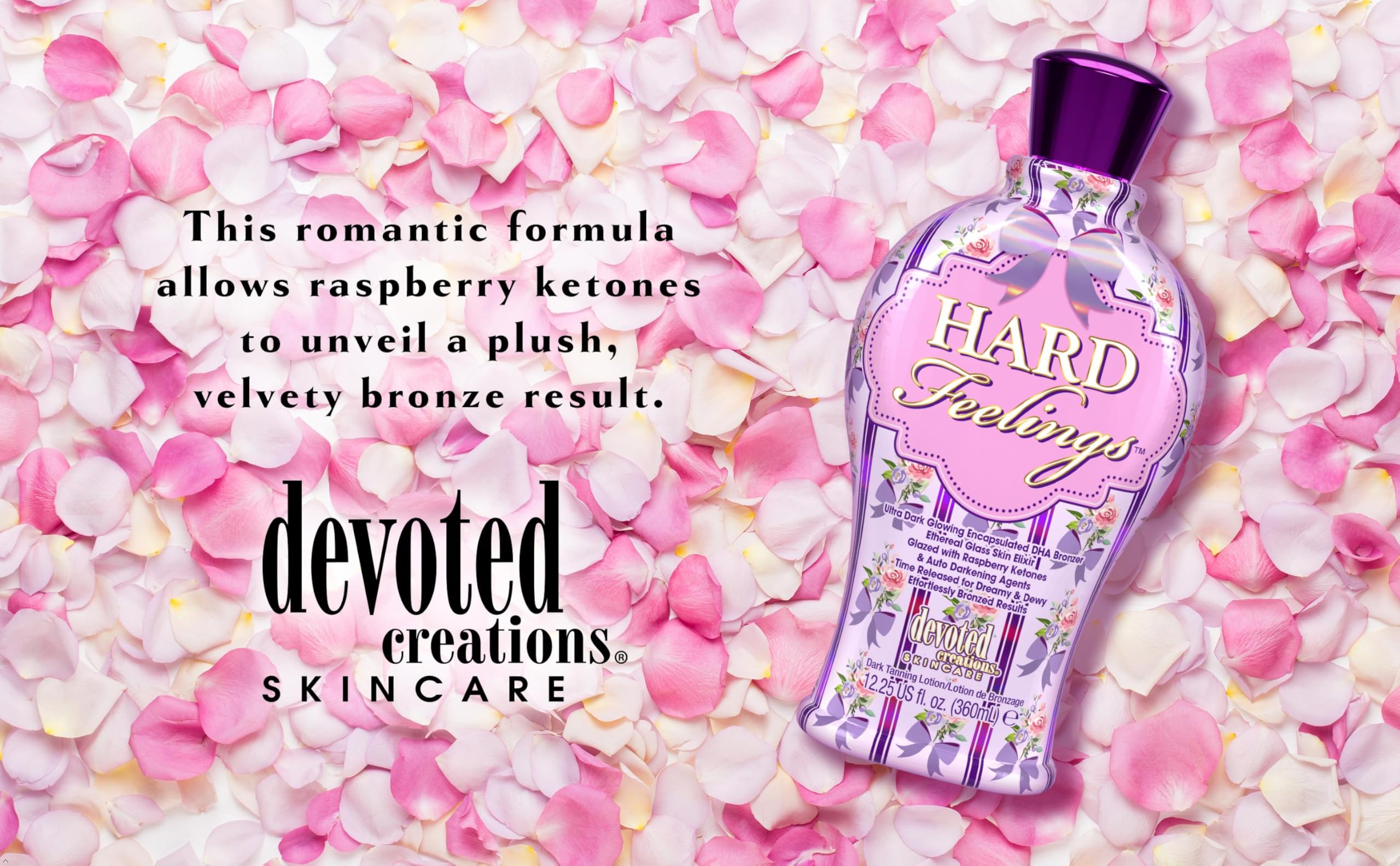 Devoted Creations on model delivering deep, dewy bronzed skin for radiance
