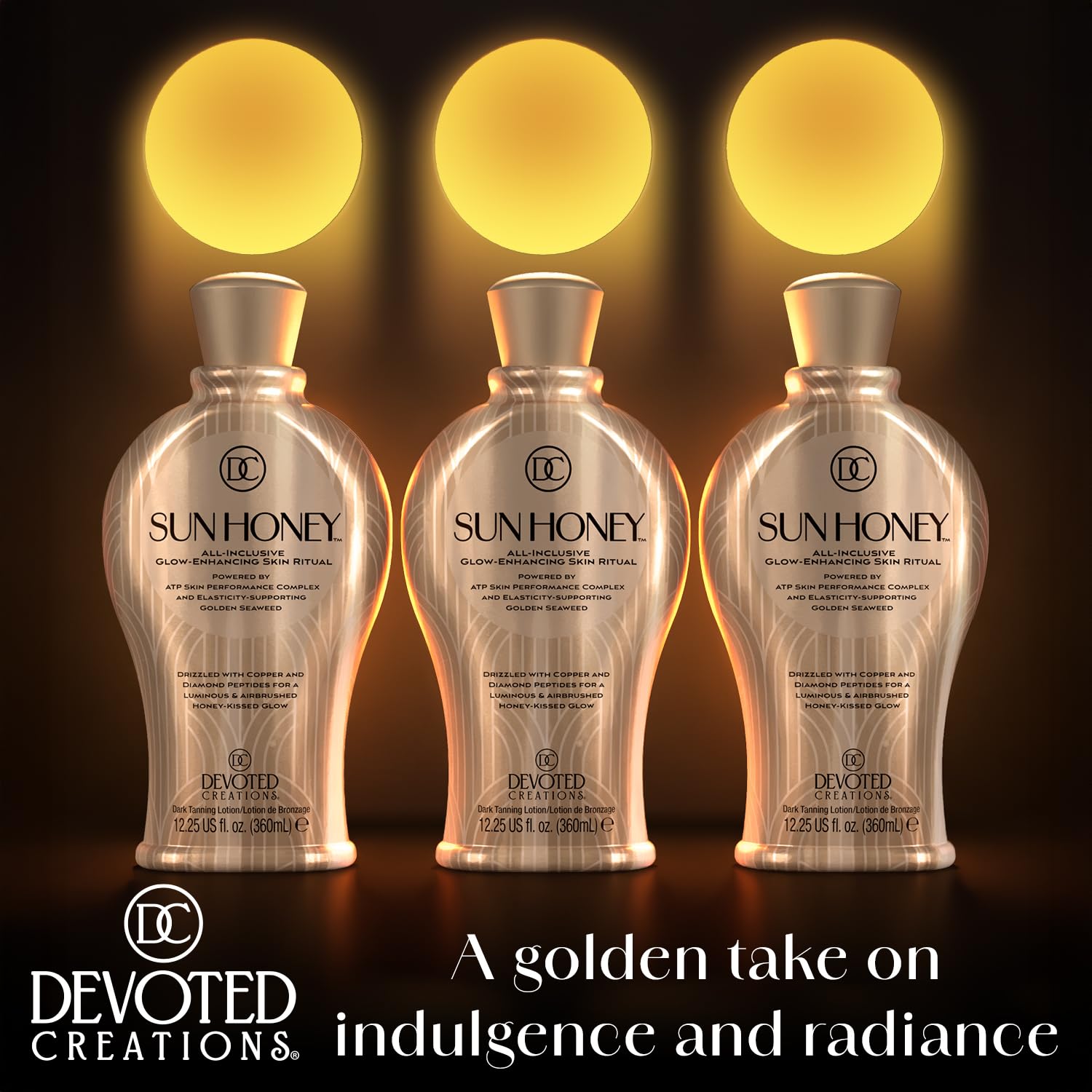 Devoted Creations size comparison with hand to show bottle scale and travel convenience
