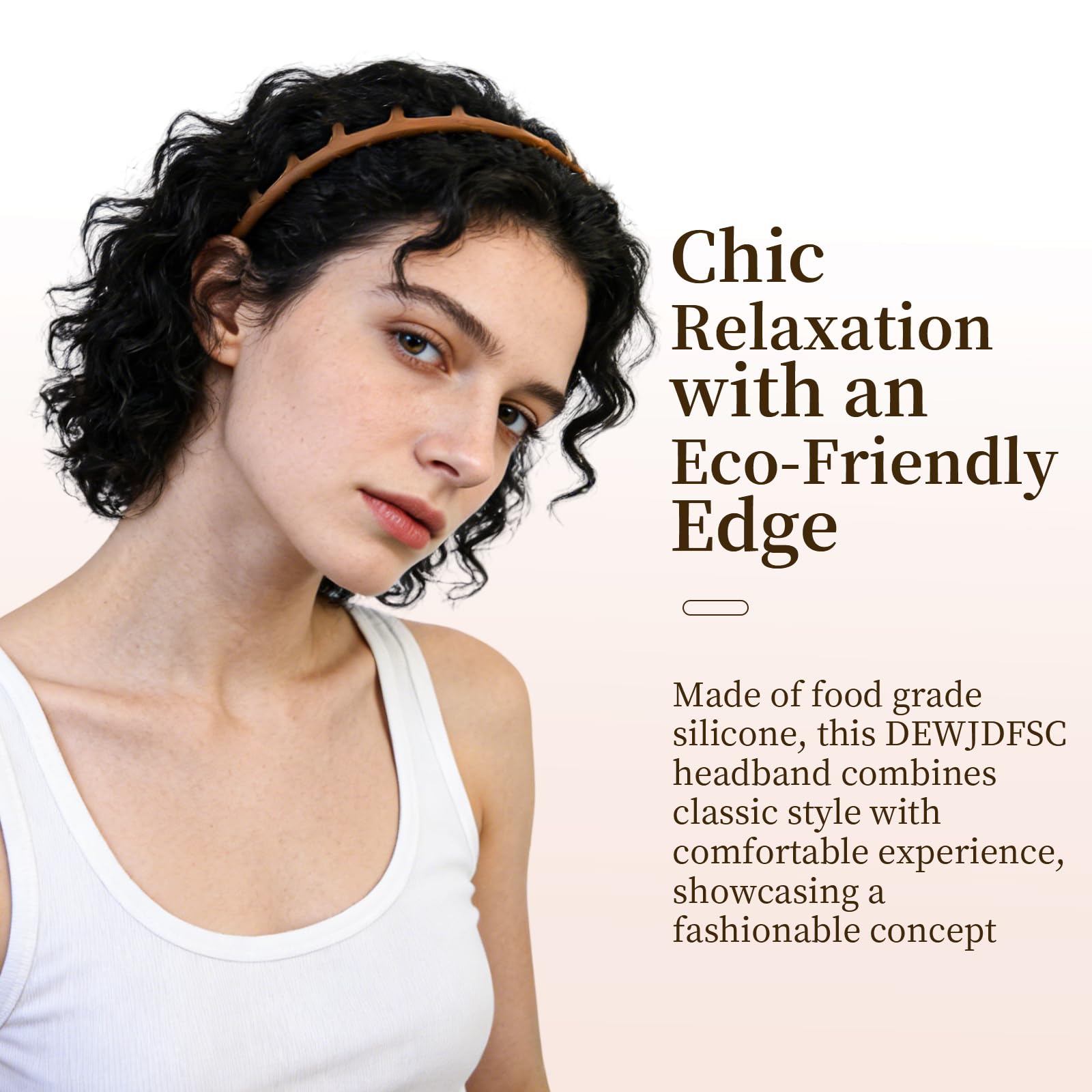 DEWJDFSC close-up of rounded silicone comb teeth preventing hair snagging and frizz