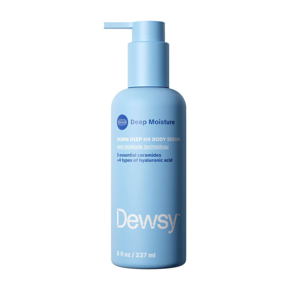 Dewsy front bottle display showing clean packaging and size for easy selection