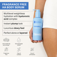Dewsy Down Deep gel texture close-up demonstrating quick absorption