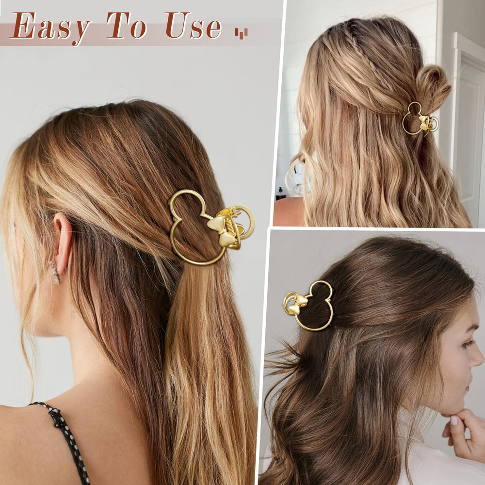 DF DUALFERV clip holding half-up hairstyle for secure all-day wear