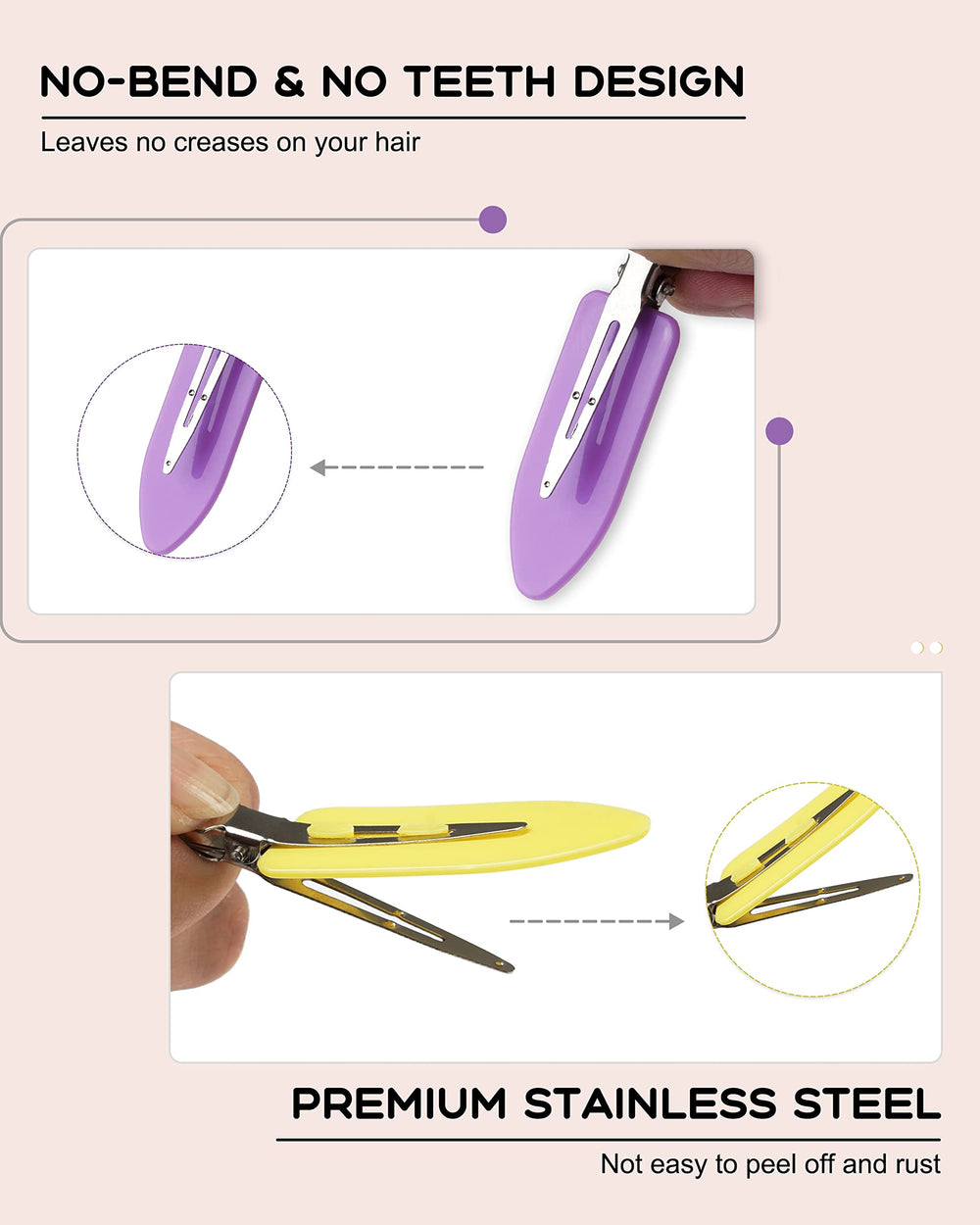 DF DUALFERV clips holding hair during makeup, keeps hair away cleanly