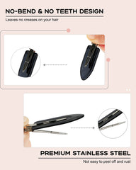 DF DUALFERV clip securing hair during makeup application for neat styling