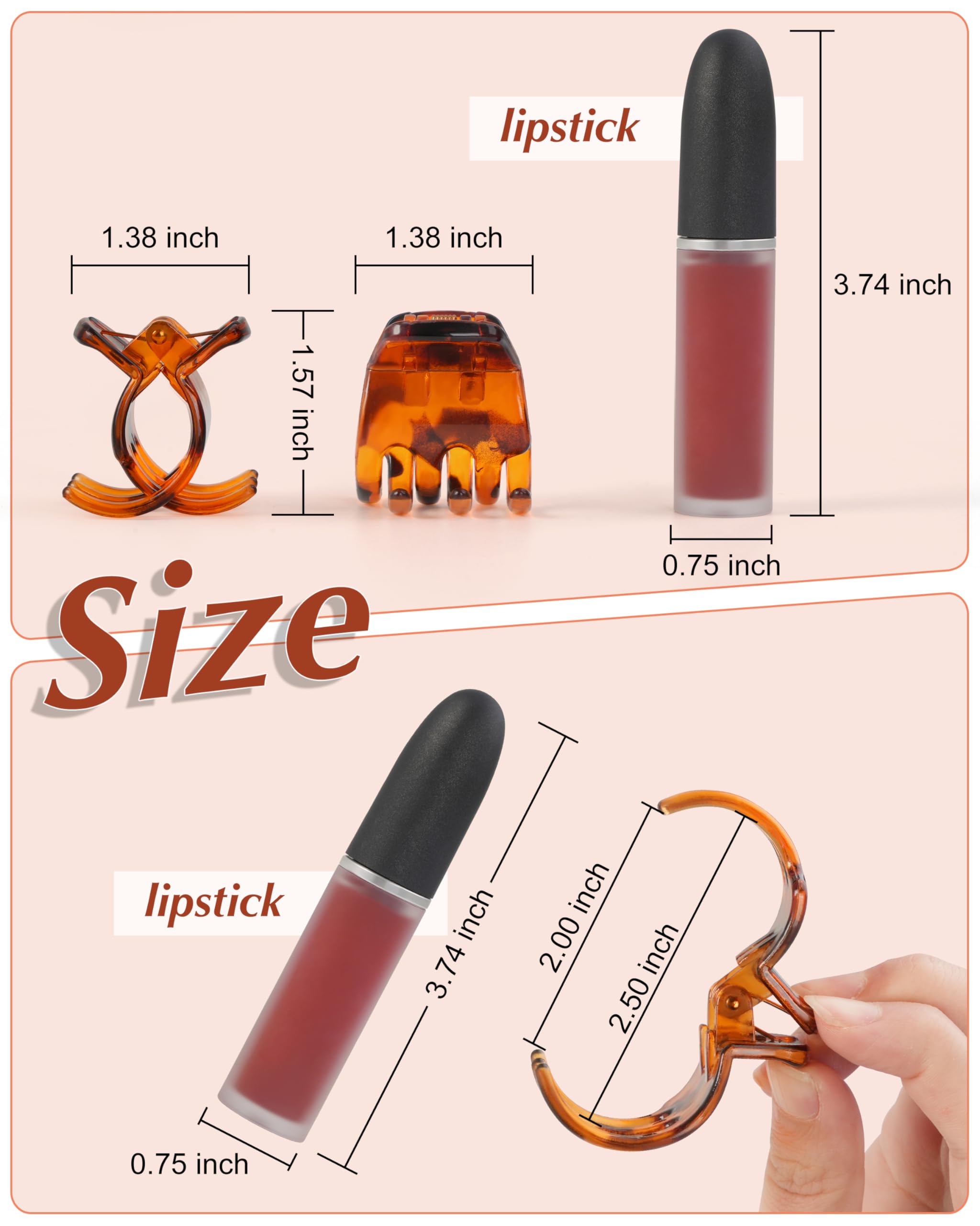 DF DUALFERV clips beside ruler showing 1.38 inch size for travel