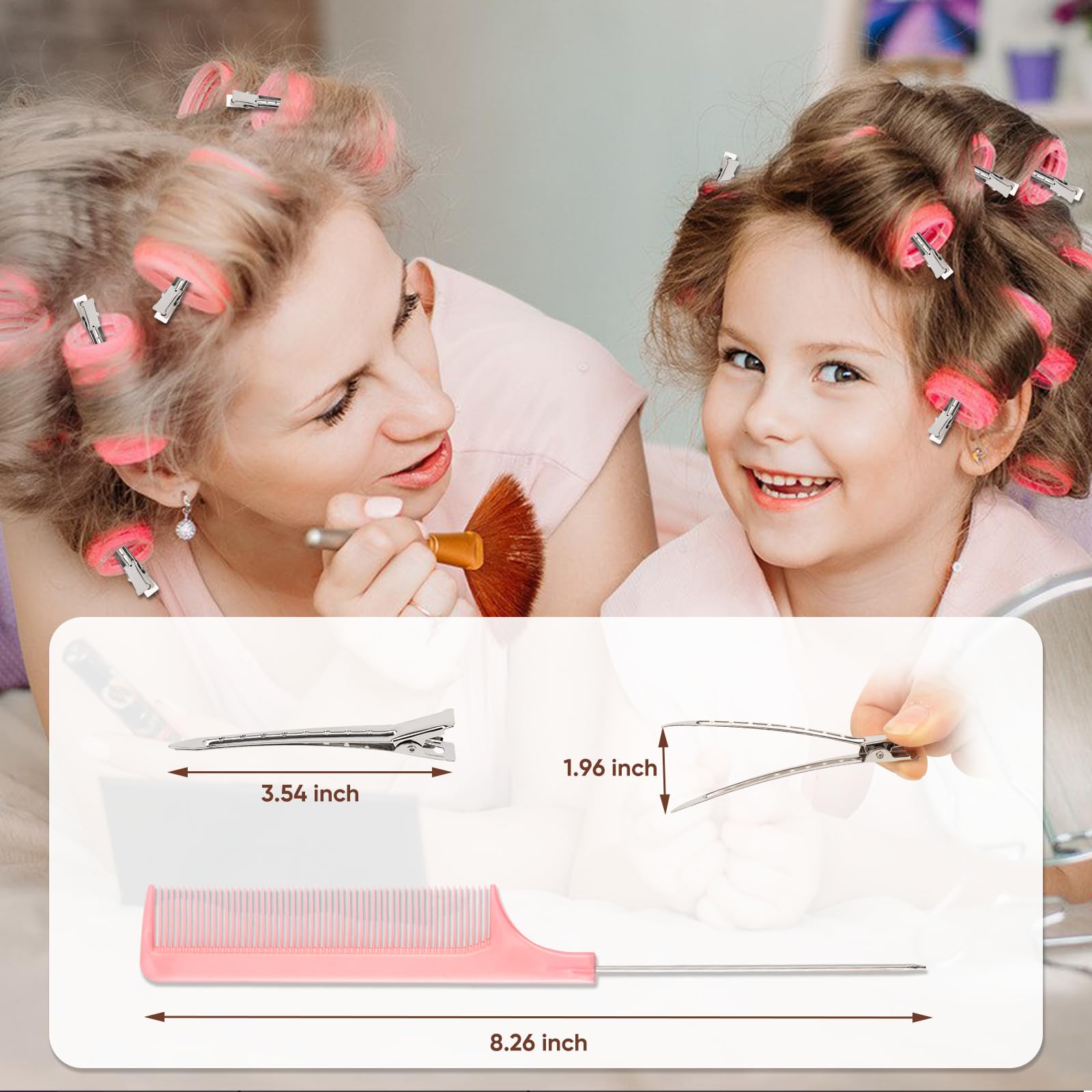 Dgeclr clips in use during salon sectioning delivering neat, secure sections