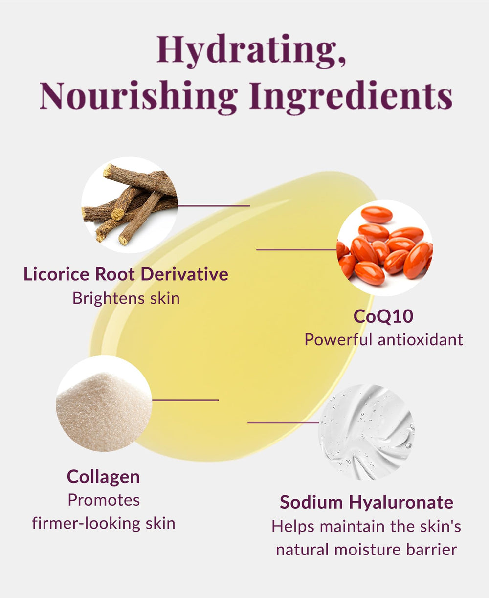 DHC CoQ10 lotion in palm ready to apply showing easy layering benefit