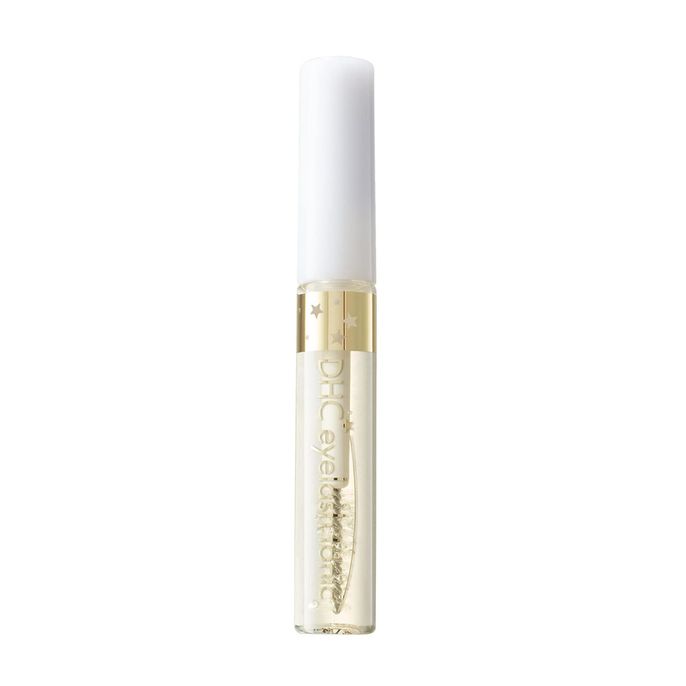 DHC Eyelash Tonic front bottle showing clear serum and label, supports stronger lashes