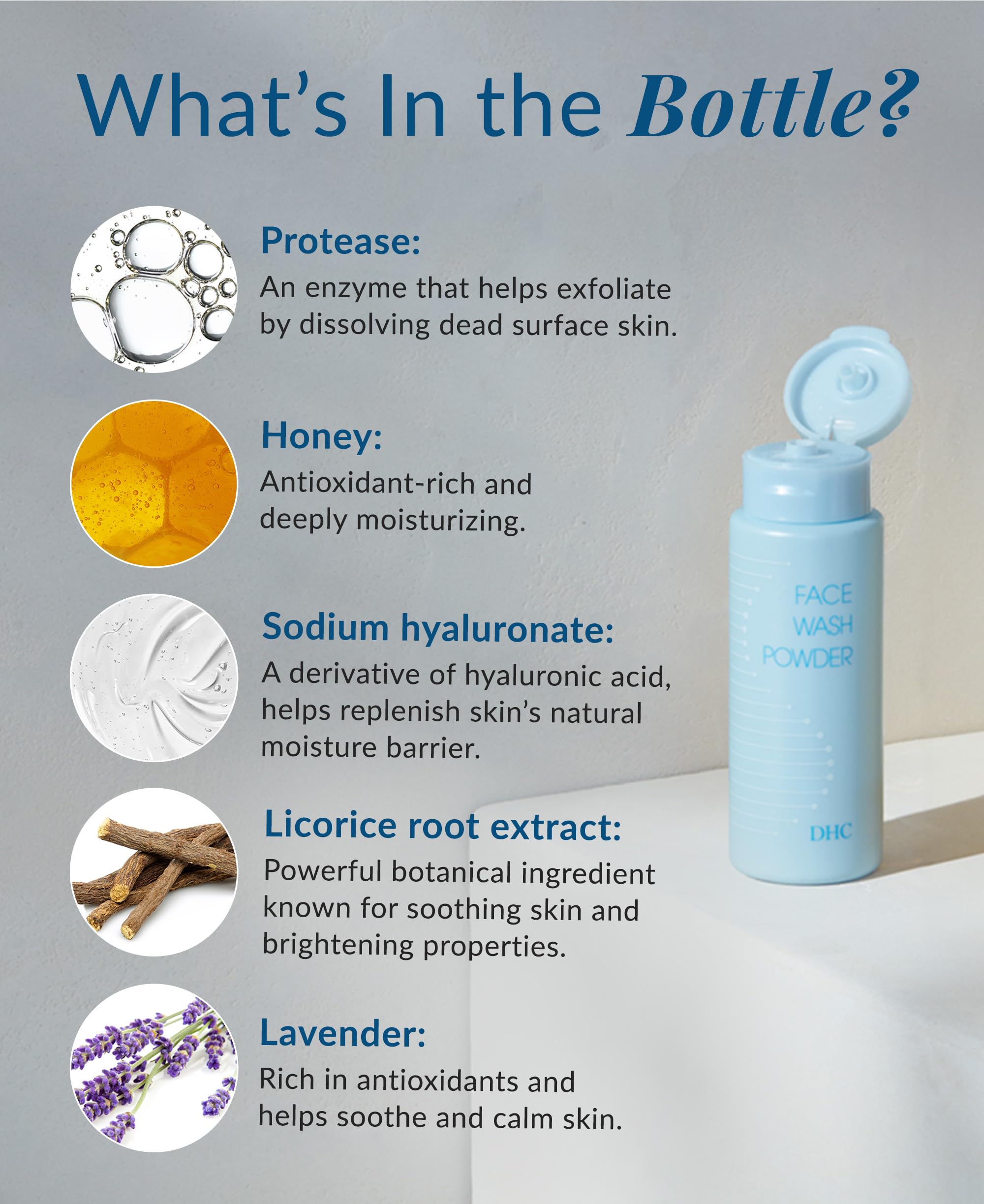 DHC foaming lather in hand demonstrating rich foam for gentle cleansing benefit