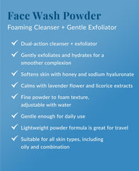 DHC fine powder texture close-up illustrating lightweight, mess-free formula benefit