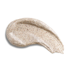 DHC facial scrub creamy lather on skin illustrating soft cleansing feel