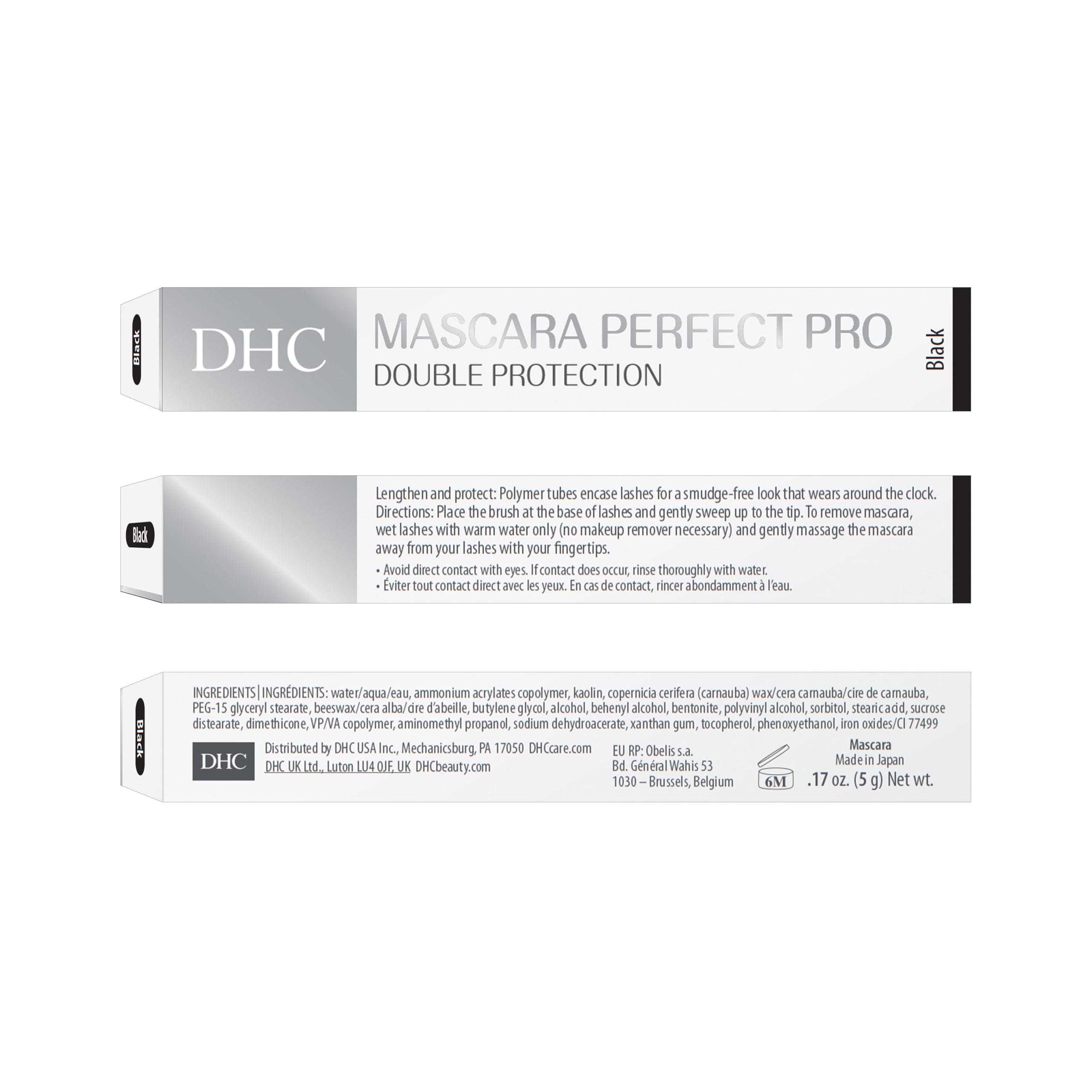 DHC mascara open tube highlighting polymer film technology benefits