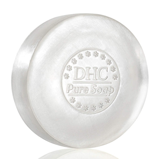 DHC Pure Soap front packaging showing product and clean design benefiting clear skin