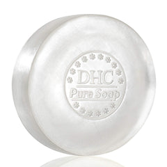 DHC Pure Soap front packaging showing product and clean design benefiting clear skin