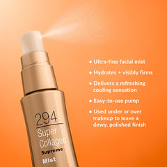 DHC mist label close up highlighting ingredients and clear product information benefit