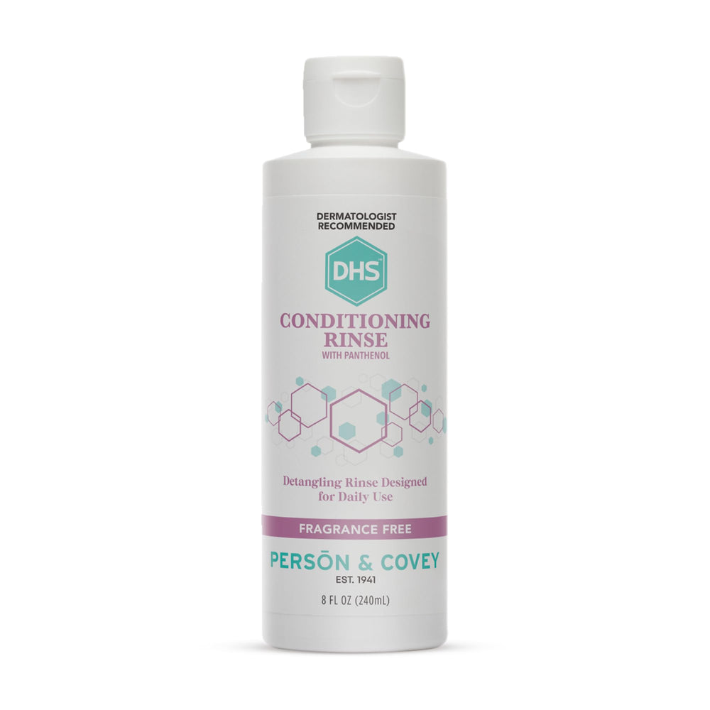 DHS conditioning rinse front bottle showing clean packaging and size benefit